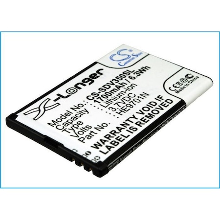 Bsc Preferred Sonocaddie G-4L V350 V500 1700mAh GPS Replacement Battery CS-SDV350SL.2